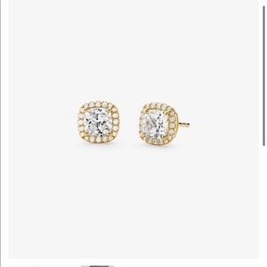 Michael Kors Precious Metal-Plated Sterling Silver Pavé Studs Earrings